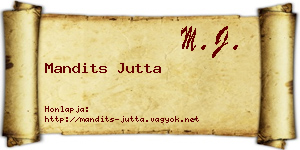 Mandits Jutta névjegykártya